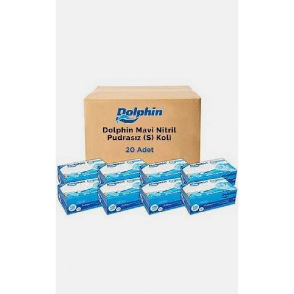 Dolphin Mavi Nitril Eldiven Pudrasız 100 Adet